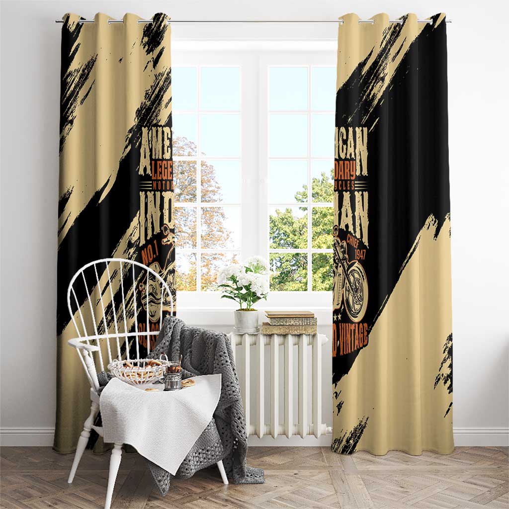 American Legendary Motorcycles Indian Chief 1947 Window Curtain Classic and Vintage - Wonder Print Shop