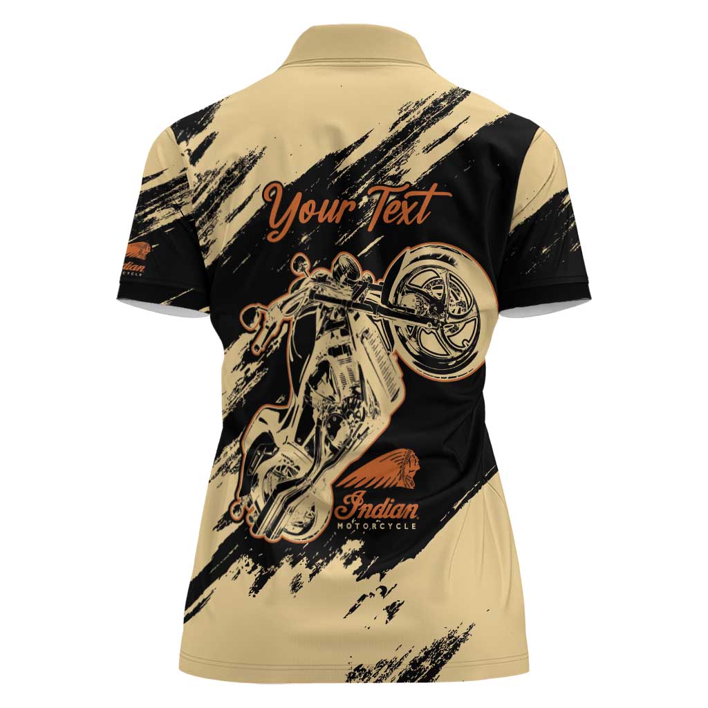 Personalized American Legendary Motorcycles Indian Chief 1947 Women Polo Shirt Classic and Vintage - Wonder Print Shop