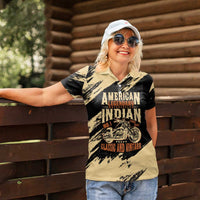 Personalized American Legendary Motorcycles Indian Chief 1947 Women Polo Shirt Classic and Vintage - Wonder Print Shop