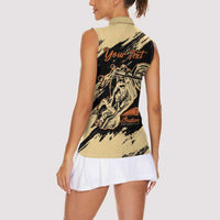 Personalized American Legendary Motorcycles Indian Chief 1947 Women Sleeveless Polo Shirt Classic and Vintage - Wonder Print Shop