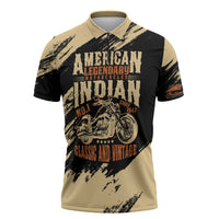 Personalized American Legendary Motorcycles Indian Chief 1947 Zipper Polo Shirt Classic and Vintage - Wonder Print Shop