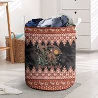 Howdy Christmas Cowboy Santa Laundry Basket Giddy Up Jingle Horse Pick Up Your Feet - Wonder Print Shop