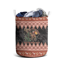 Howdy Christmas Cowboy Santa Laundry Basket Giddy Up Jingle Horse Pick Up Your Feet - Wonder Print Shop