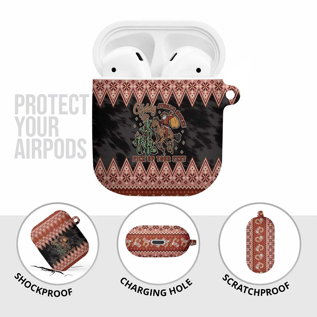 Howdy Christmas Cowboy Santa AirPods Case Giddy Up Jingle Horse Pick Up Your Feet - Wonder Print Shop