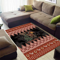 Howdy Christmas Cowboy Santa Area Rug Giddy Up Jingle Horse Pick Up Your Feet - Wonder Print Shop