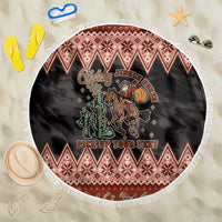 Howdy Christmas Cowboy Santa Beach Blanket Giddy Up Jingle Horse Pick Up Your Feet - Wonder Print Shop