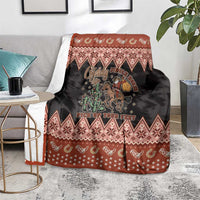 Howdy Christmas Cowboy Santa Blanket Giddy Up Jingle Horse Pick Up Your Feet - Wonder Print Shop