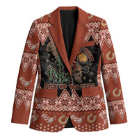 Howdy Christmas Cowboy Santa Blazer Giddy Up Jingle Horse Pick Up Your Feet - Wonder Print Shop