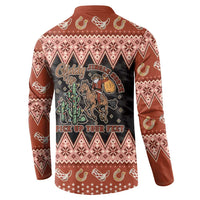 Howdy Christmas Cowboy Santa Button Sweatshirt Giddy Up Jingle Horse Pick Up Your Feet - Wonder Print Shop