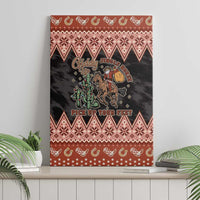 Howdy Christmas Cowboy Santa Canvas Wall Art Giddy Up Jingle Horse Pick Up Your Feet - Wonder Print Shop