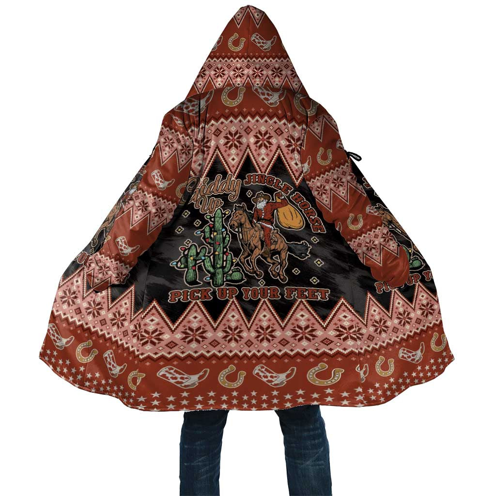 Howdy Christmas Cowboy Santa Cloak Giddy Up Jingle Horse Pick Up Your Feet - Wonder Print Shop