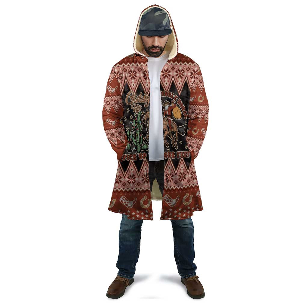 Howdy Christmas Cowboy Santa Cloak Giddy Up Jingle Horse Pick Up Your Feet - Wonder Print Shop