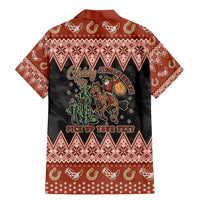 Howdy Christmas Cowboy Santa Family Matching Mermaid Dress and Hawaiian Shirt Giddy Up Jingle Horse Pick Up Your Feet - Wonder Print Shop