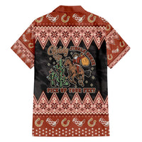 Howdy Christmas Cowboy Santa Hawaiian Shirt Giddy Up Jingle Horse Pick Up Your Feet - Wonder Print Shop