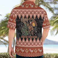 Howdy Christmas Cowboy Santa Hawaiian Shirt Giddy Up Jingle Horse Pick Up Your Feet - Wonder Print Shop