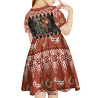 Howdy Christmas Cowboy Santa Kid Short Sleeve Dress Giddy Up Jingle Horse Pick Up Your Feet - Wonder Print Shop