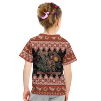Howdy Christmas Cowboy Santa Kid T Shirt Giddy Up Jingle Horse Pick Up Your Feet - Wonder Print Shop