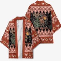 Howdy Christmas Cowboy Santa Kimono Giddy Up Jingle Horse Pick Up Your Feet - Wonder Print Shop