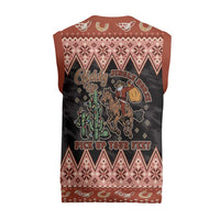 Howdy Christmas Cowboy Santa Christmas Knitted V-Neck Vest Giddy Up Jingle Horse Pick Up Your Feet - Wonder Print Shop