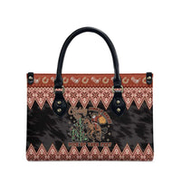 Howdy Christmas Cowboy Santa Leather Bag Giddy Up Jingle Horse Pick Up Your Feet - Wonder Print Shop