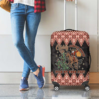 Howdy Christmas Cowboy Santa Luggage Cover Giddy Up Jingle Horse Pick Up Your Feet - Wonder Print Shop