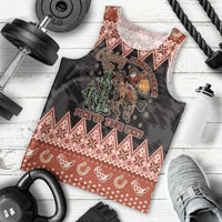 Howdy Christmas Cowboy Santa Men Tank Top Giddy Up Jingle Horse Pick Up Your Feet - Wonder Print Shop