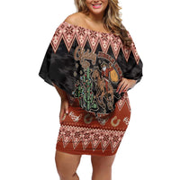 Howdy Christmas Cowboy Santa Off Shoulder Short Dress Giddy Up Jingle Horse Pick Up Your Feet - Wonder Print Shop