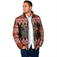 Howdy Christmas Cowboy Santa Padded Jacket Giddy Up Jingle Horse Pick Up Your Feet - Wonder Print Shop