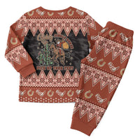Howdy Christmas Cowboy Santa Christmas Pajama Set Giddy Up Jingle Horse Pick Up Your Feet - Wonder Print Shop