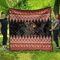 Howdy Christmas Cowboy Santa Quilt Giddy Up Jingle Horse Pick Up Your Feet - Wonder Print Shop