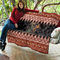 Howdy Christmas Cowboy Santa Quilt Giddy Up Jingle Horse Pick Up Your Feet - Wonder Print Shop