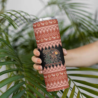 Howdy Christmas Cowboy Santa Skinny Tumbler Giddy Up Jingle Horse Pick Up Your Feet - Wonder Print Shop