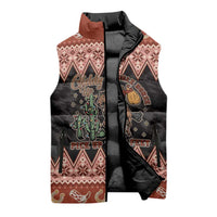 Howdy Christmas Cowboy Santa Sleeveless Puffer Jacket Giddy Up Jingle Horse Pick Up Your Feet - Wonder Print Shop