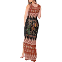 Howdy Christmas Cowboy Santa Tank Maxi Dress Giddy Up Jingle Horse Pick Up Your Feet - Wonder Print Shop
