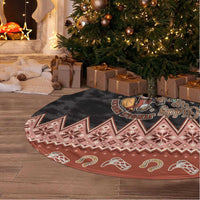 Howdy Christmas Cowboy Santa Tree Skirt Giddy Up Jingle Horse Pick Up Your Feet - Wonder Print Shop