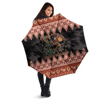 Howdy Christmas Cowboy Santa Umbrella Giddy Up Jingle Horse Pick Up Your Feet - Wonder Print Shop