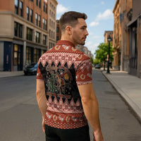 Howdy Christmas Cowboy Santa Zipper Polo Shirt Giddy Up Jingle Horse Pick Up Your Feet - Wonder Print Shop