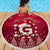 Georgia Christmas Beach Blanket Santa Riding Reindeer Xmas Pattern - Wonder Print Shop