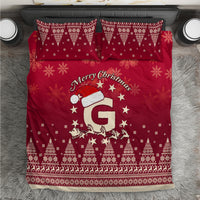 Georgia Christmas Bedding Set Santa Riding Reindeer Xmas Pattern - Wonder Print Shop