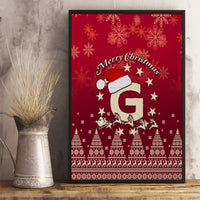 Georgia Christmas Canvas Wall Art Santa Riding Reindeer Xmas Pattern - Wonder Print Shop
