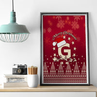 Georgia Christmas Canvas Wall Art Santa Riding Reindeer Xmas Pattern - Wonder Print Shop