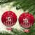 Georgia Christmas Ceramic Ornament Santa Riding Reindeer Xmas Pattern - Wonder Print Shop