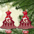 Georgia Christmas Ceramic Ornament Santa Riding Reindeer Xmas Pattern - Wonder Print Shop