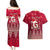 Georgia Christmas Couples Matching Puletasi Dress and Hawaiian Shirt Santa Riding Reindeer Xmas Pattern - Wonder Print Shop