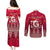 Georgia Christmas Couples Matching Puletasi Dress and Long Sleeve Button Shirt Santa Riding Reindeer Xmas Pattern - Wonder Print Shop
