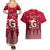 Georgia Christmas Couples Matching Summer Maxi Dress and Hawaiian Shirt Santa Riding Reindeer Xmas Pattern - Wonder Print Shop