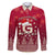 Georgia Christmas Family Matching Long Sleeve Bodycon Dress and Hawaiian Shirt Santa Riding Reindeer Xmas Pattern - Wonder Print Shop