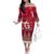 Georgia Christmas Family Matching Off Shoulder Long Sleeve Dress and Hawaiian Shirt Santa Riding Reindeer Xmas Pattern - Wonder Print Shop