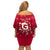 Georgia Christmas Family Matching Off Shoulder Short Dress and Hawaiian Shirt Santa Riding Reindeer Xmas Pattern - Wonder Print Shop