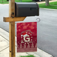 Georgia Christmas Garden Flag Santa Riding Reindeer Xmas Pattern - Wonder Print Shop